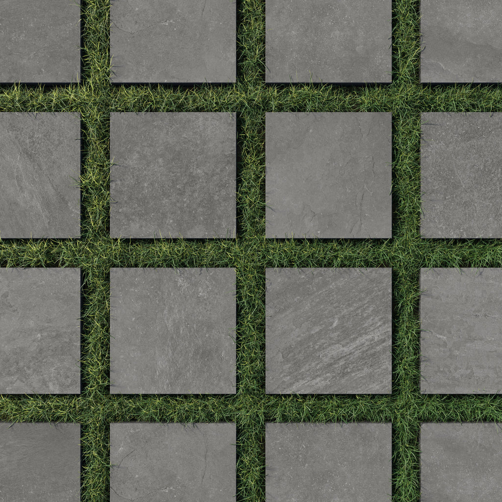 Wren 12x12 Grip Porcelain 2cm Paver Tile in Charcoal