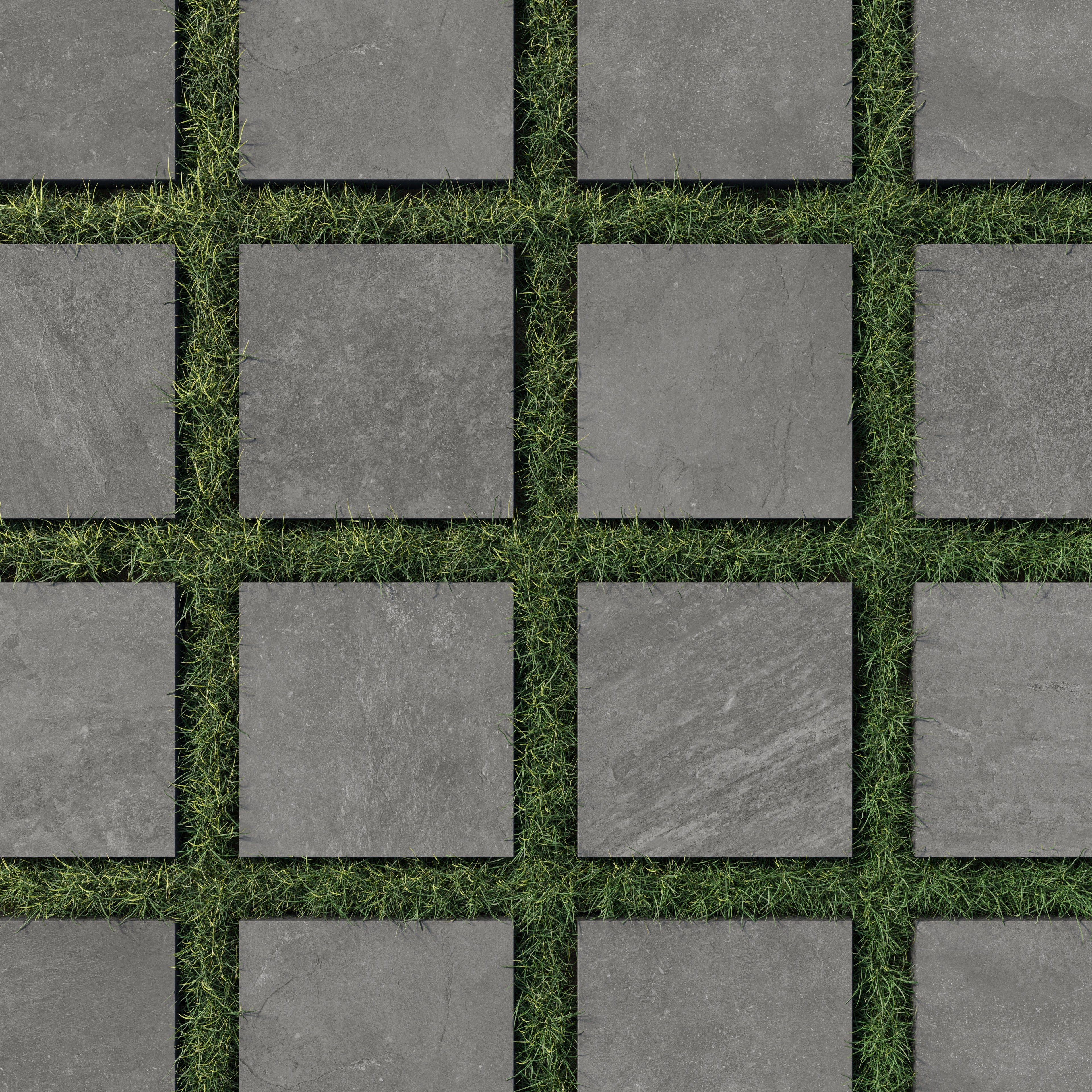 Wren 12x12 Grip Porcelain 2cm Paver Tile in Charcoal