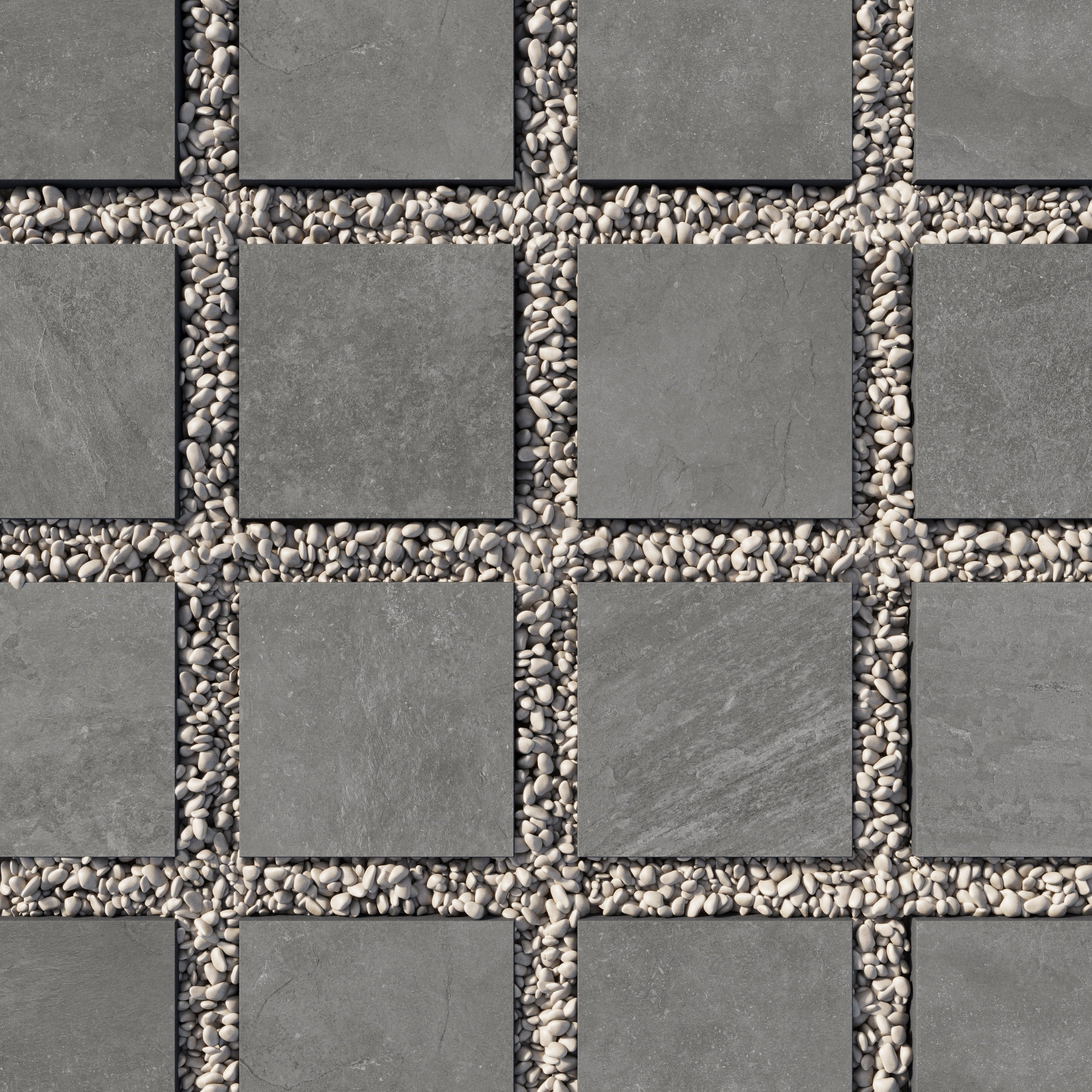 Wren 12x12 Grip Porcelain 2cm Paver Tile in Charcoal