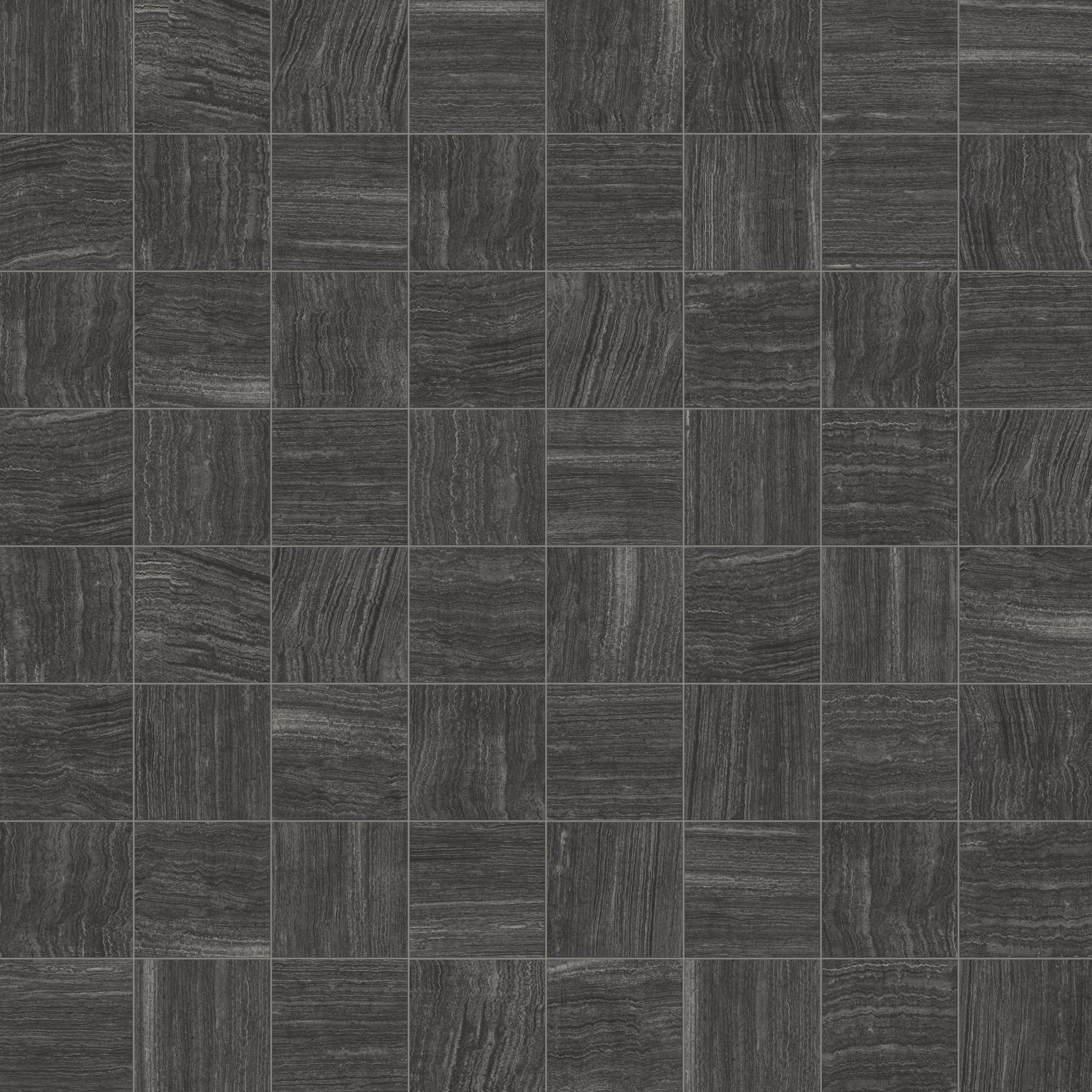 Hendrix 12x12 Matte Porcelain Tile in Coal
