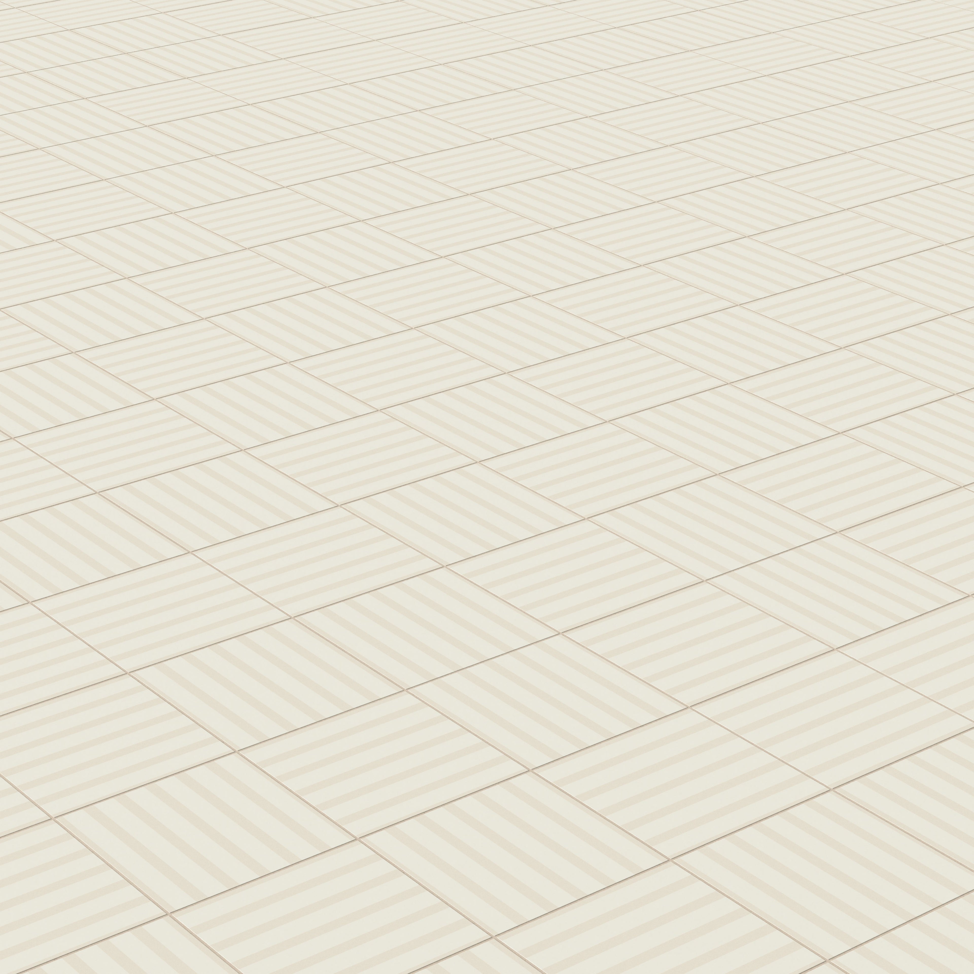 Riley 12x12 Matte Porcelain Tile in Striped Pattern Cream