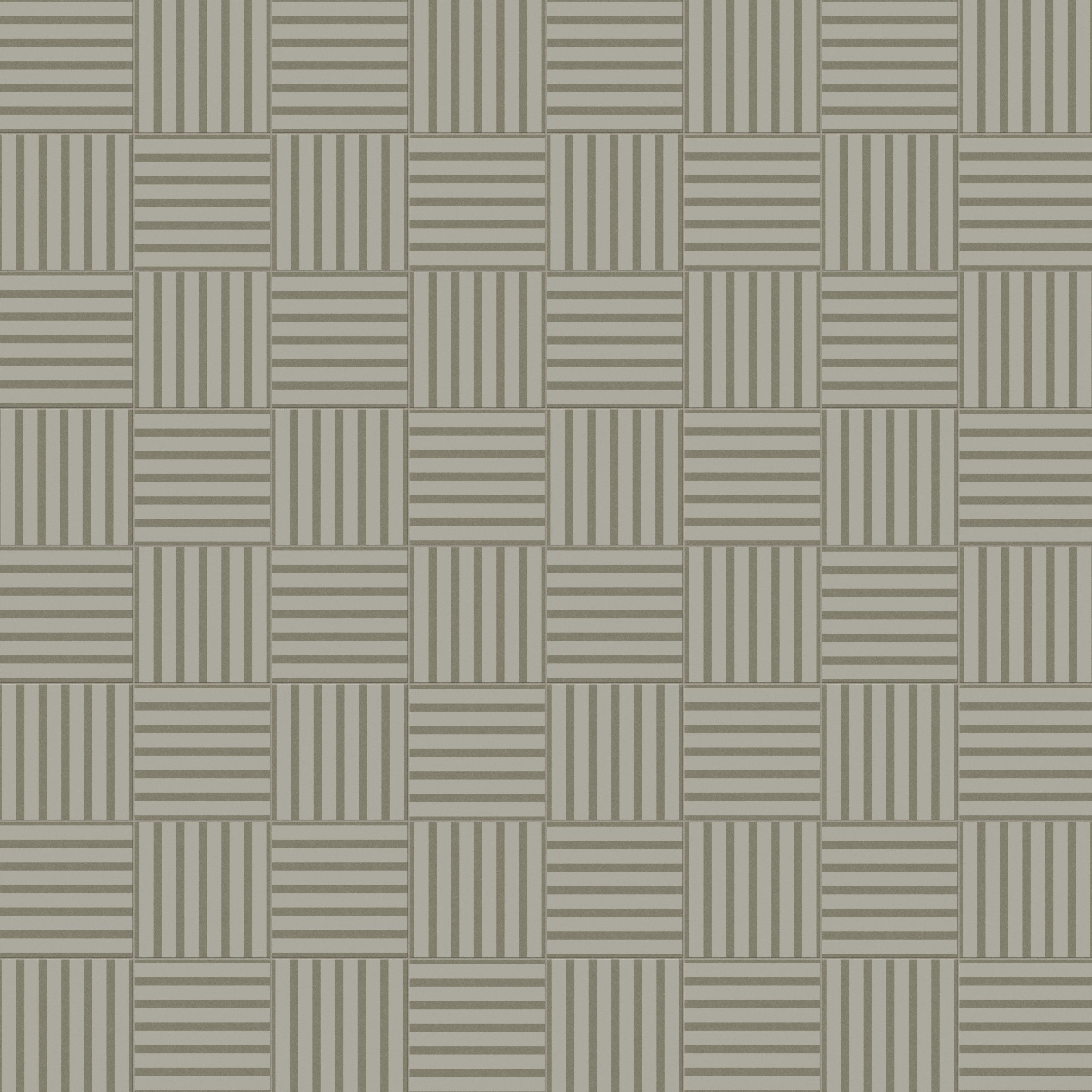 Riley 12x12 Matte Porcelain Tile in Striped Pattern Sterling