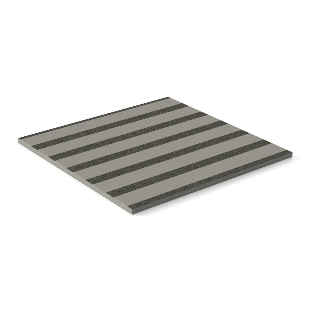 Riley 12x12 Matte Porcelain Tile in Striped Pattern Charcoal