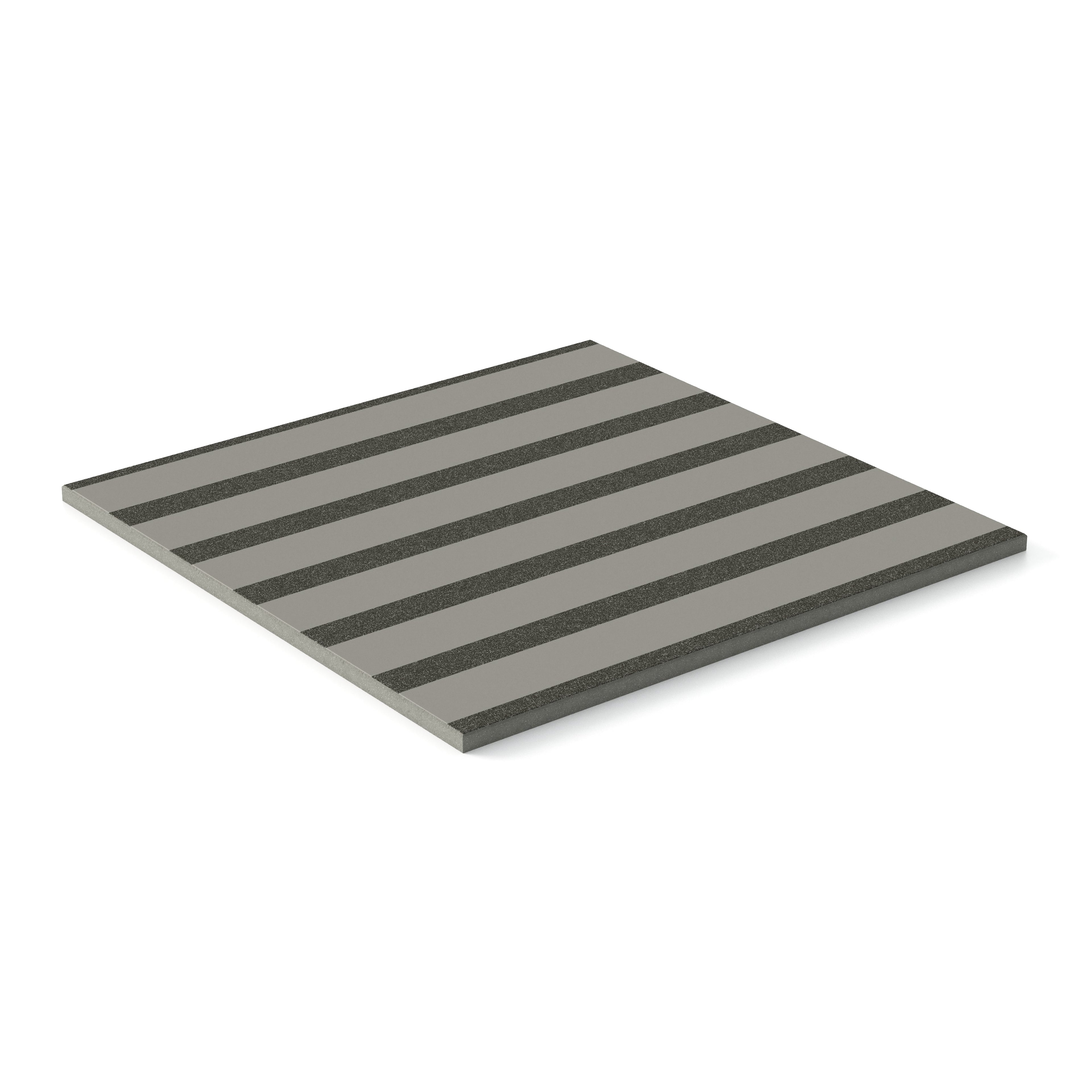 Riley 12x12 Matte Porcelain Tile in Striped Pattern Charcoal