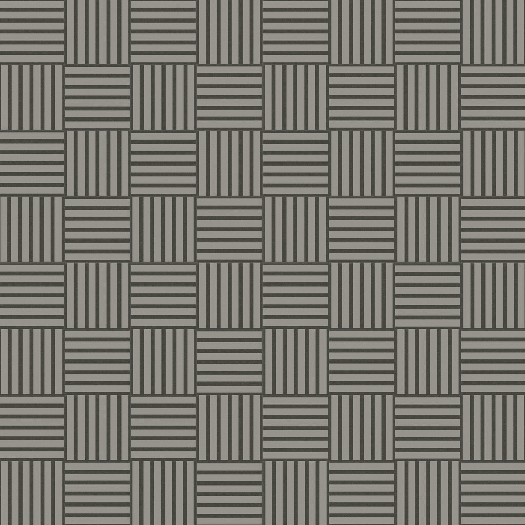 Riley 12x12 Matte Porcelain Tile in Striped Pattern Charcoal