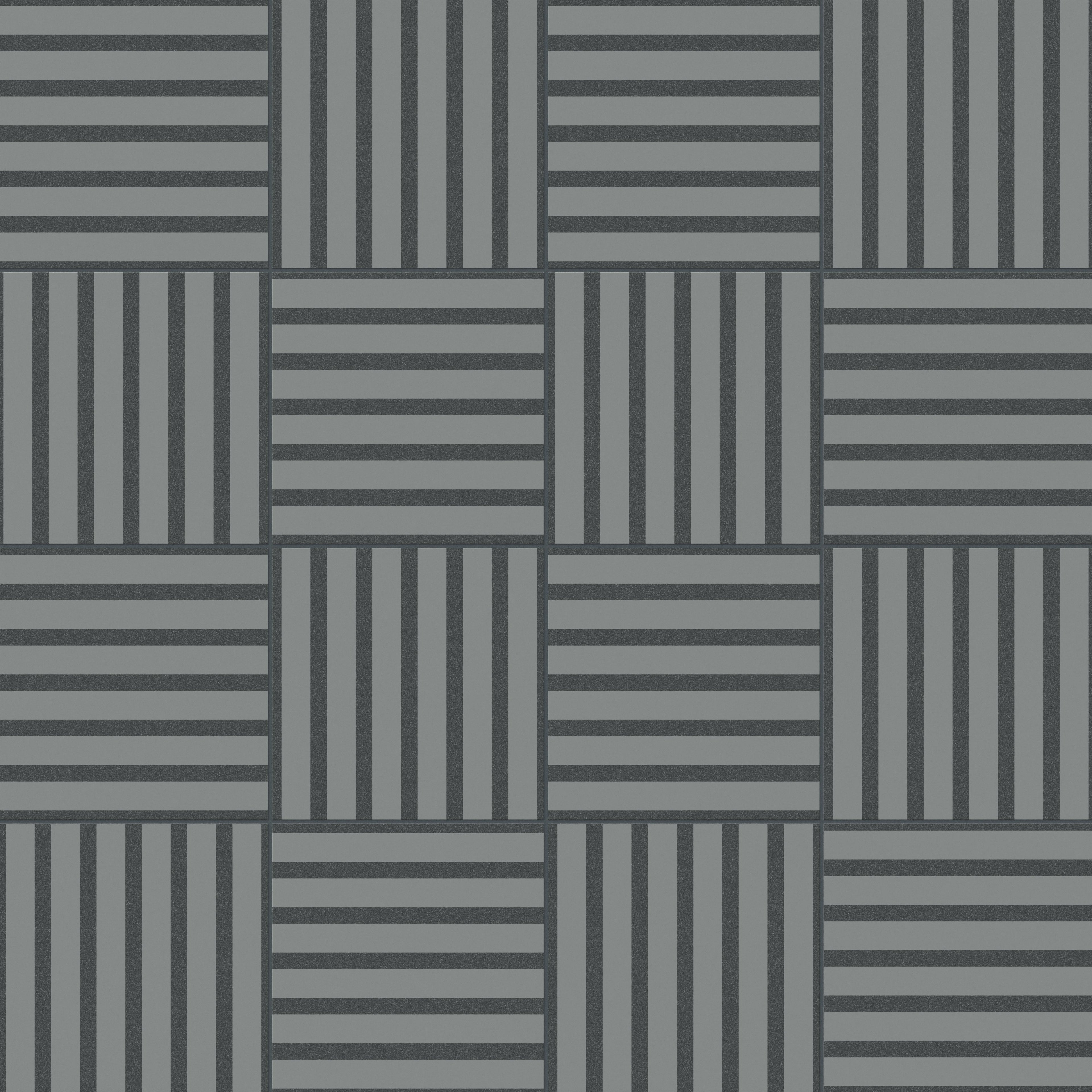 Riley 12x12 Matte Porcelain Tile in Striped Pattern Indigo