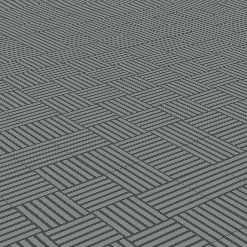 Riley 12x12 Matte Porcelain Tile in Striped Pattern Indigo