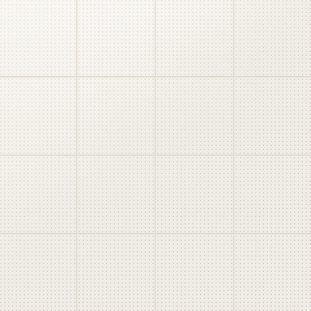 Kira 12x12 Satin Ceramic Tile in Dots White