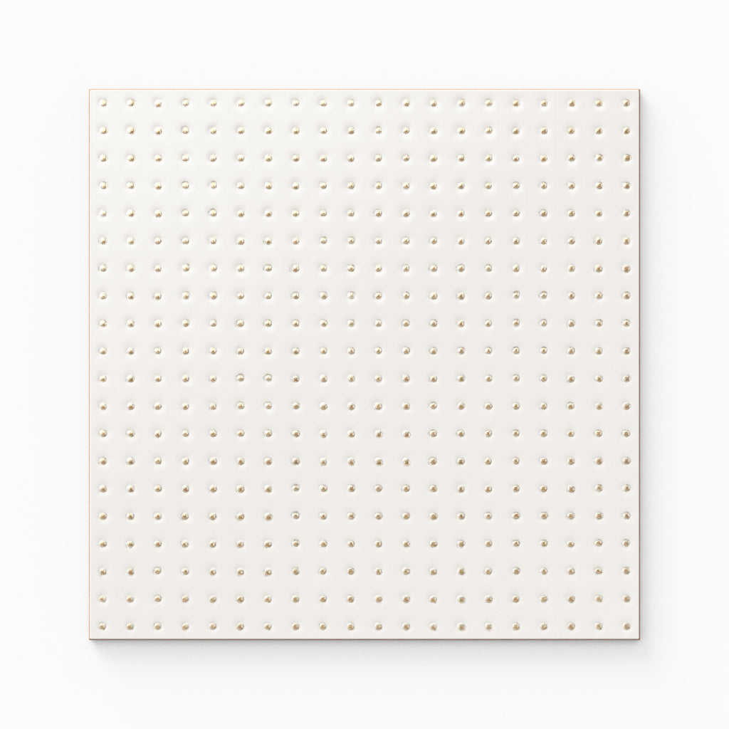 Kira 12x12 Satin Ceramic Tile in Dots White