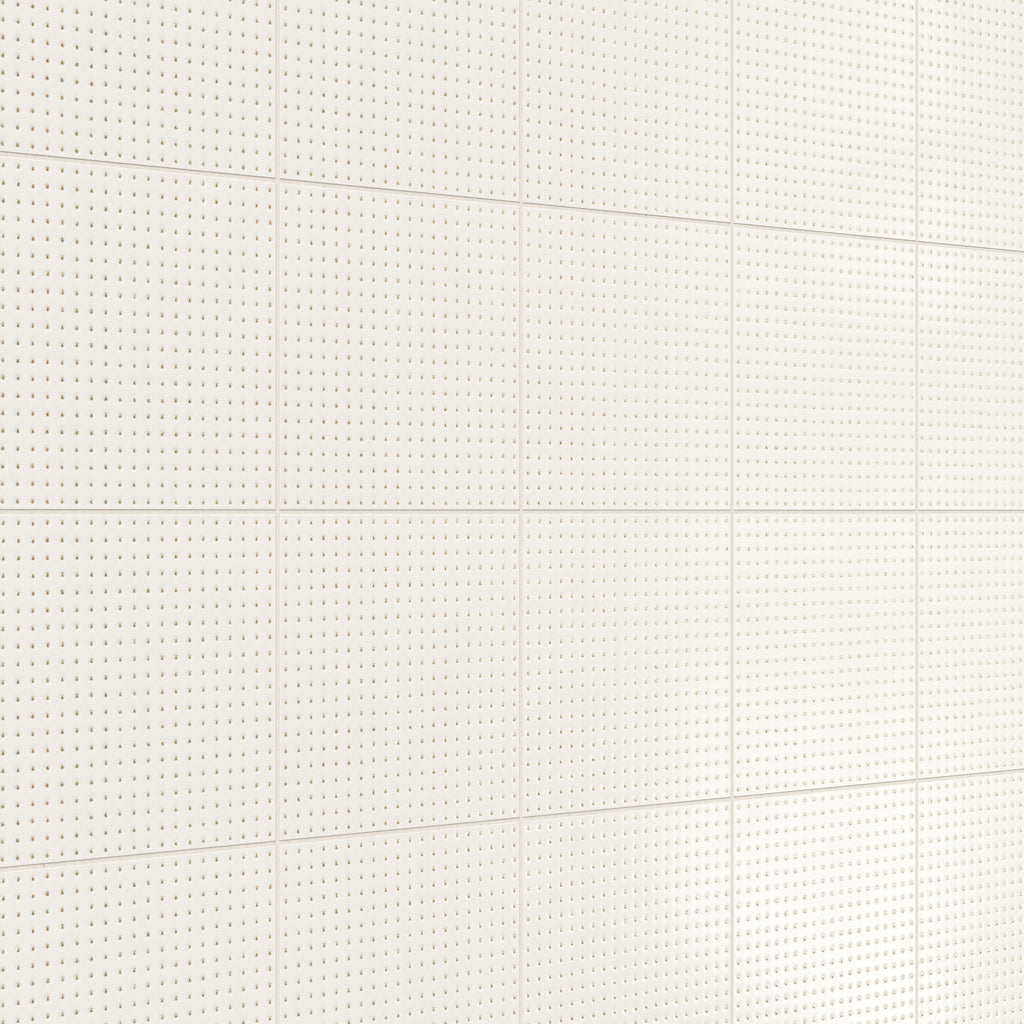 Kira 12x12 Satin Ceramic Tile in Dots White