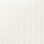 Kira 12x12 Satin Ceramic Tile in Striped Dots White