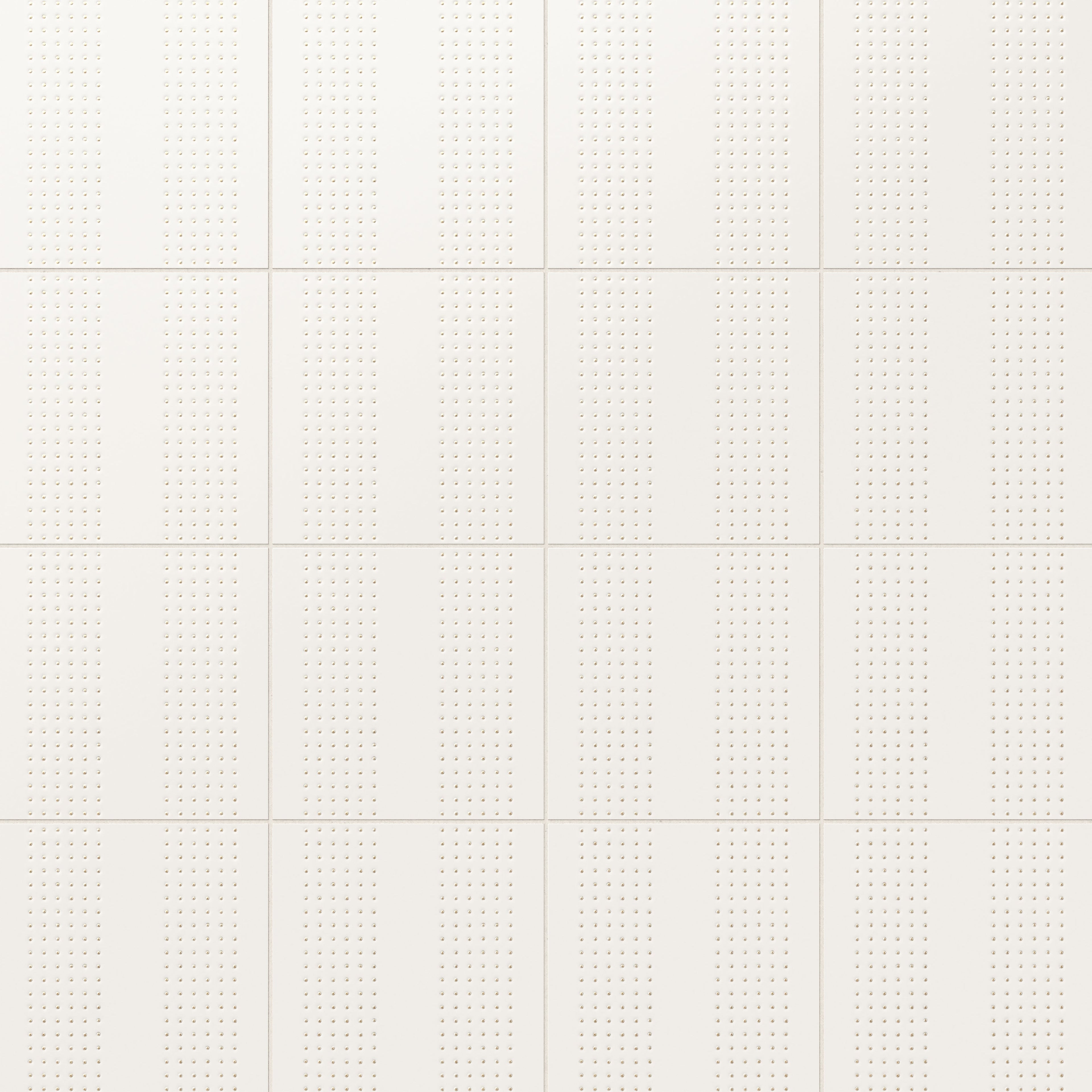 Kira 12x12 Satin Ceramic Tile in Striped Dots White
