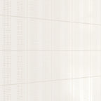 Kira 12x12 Satin Ceramic Tile in Striped Dots White