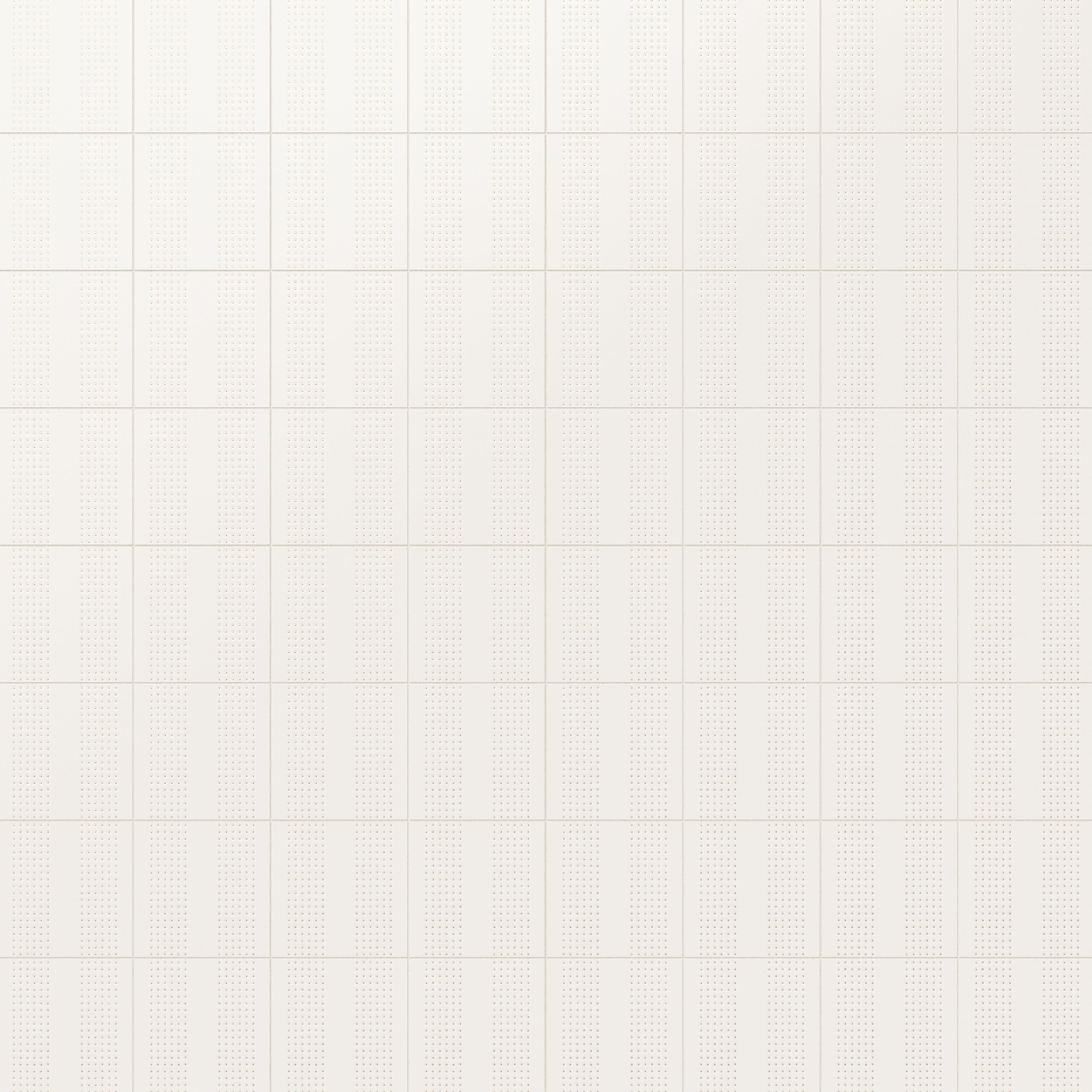 Kira 12x12 Satin Ceramic Tile in Striped Dots White