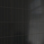 Kira 12x12 Satin Ceramic Tile in Dotted Lines Black