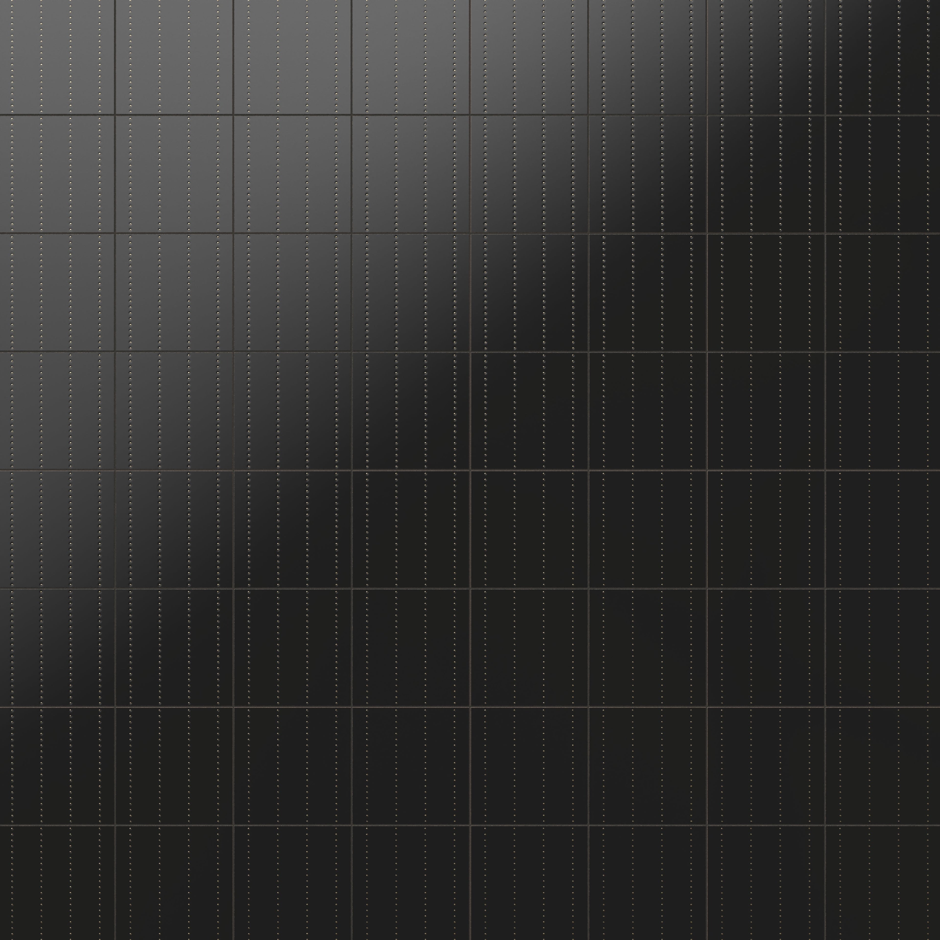 Kira 12x12 Satin Ceramic Tile in Dotted Lines Black