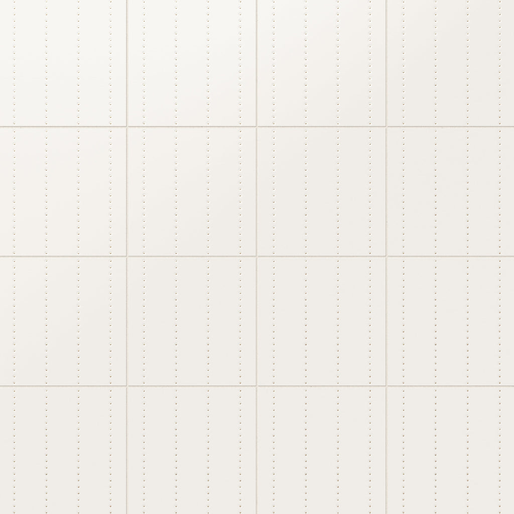 Kira 12x12 Satin Ceramic Tile in Dotted Lines White