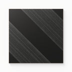 Estelle 12x12 Satin Ceramic Tile in Deco 1 Black Silver