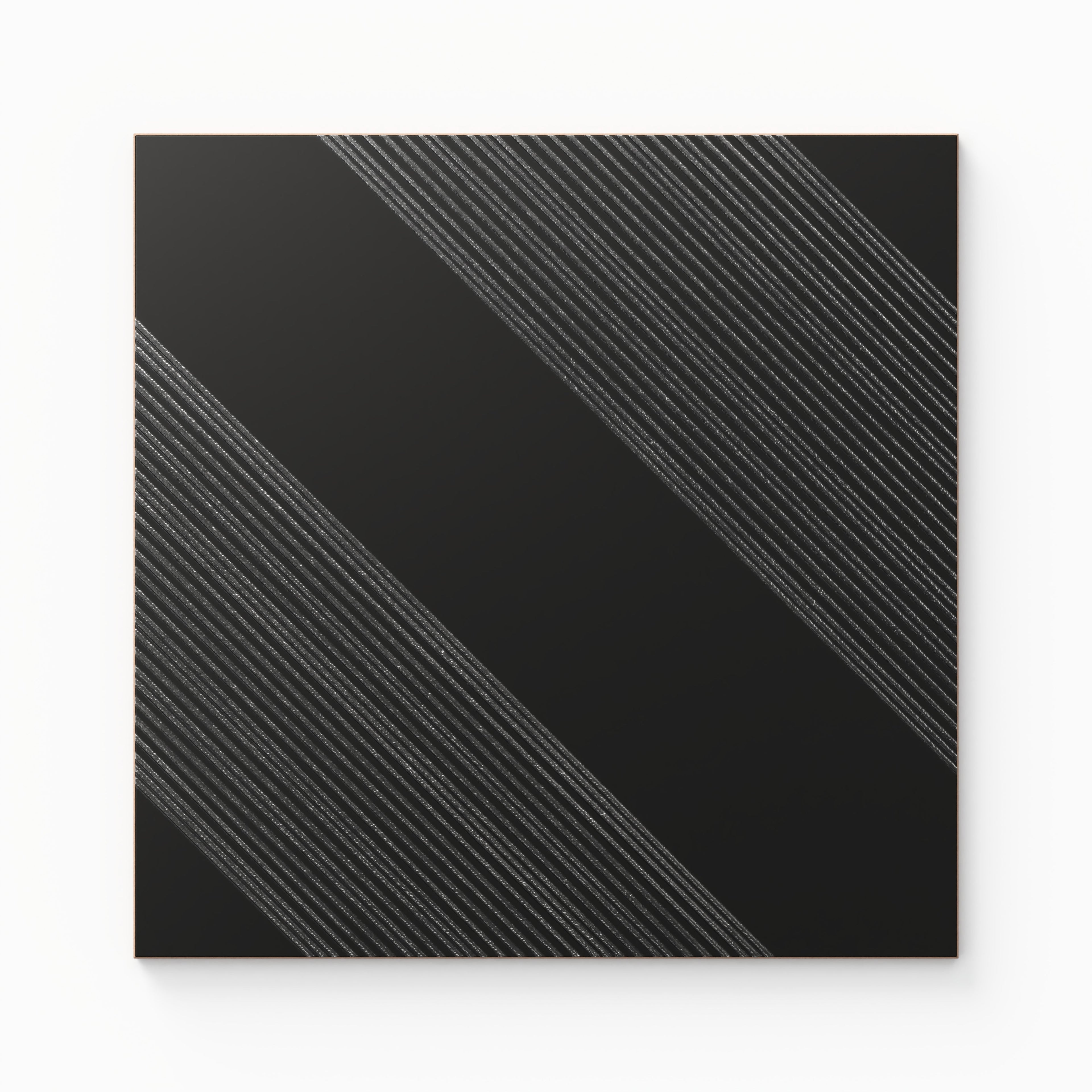 Estelle 12x12 Satin Ceramic Tile in Deco 1 Black Silver