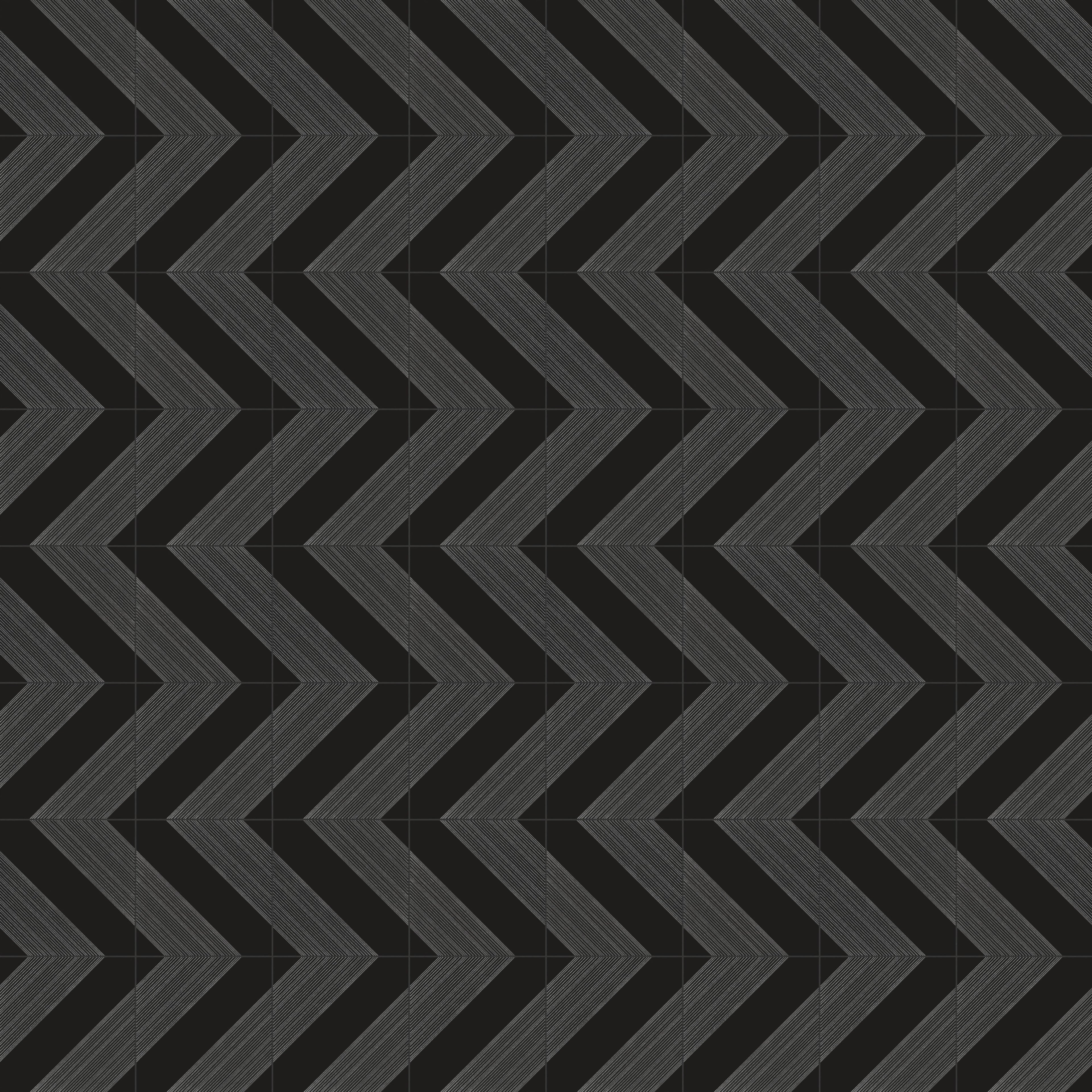 Estelle 12x12 Satin Ceramic Tile in Deco 1 Black Silver