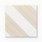 Estelle 12x12 Satin Ceramic Tile in Deco 1 White Gold