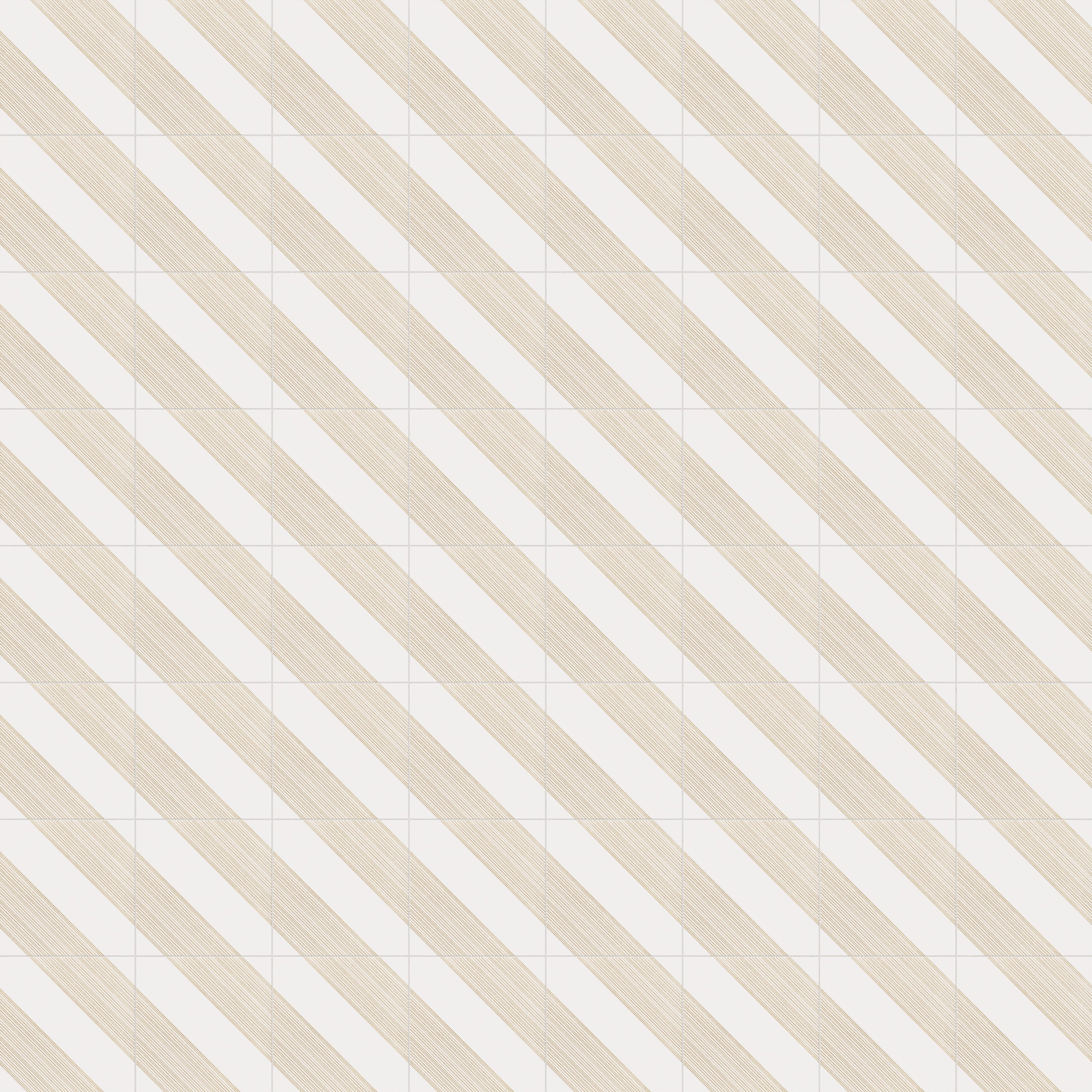 Estelle 12x12 Satin Ceramic Tile in Deco 1 White Gold