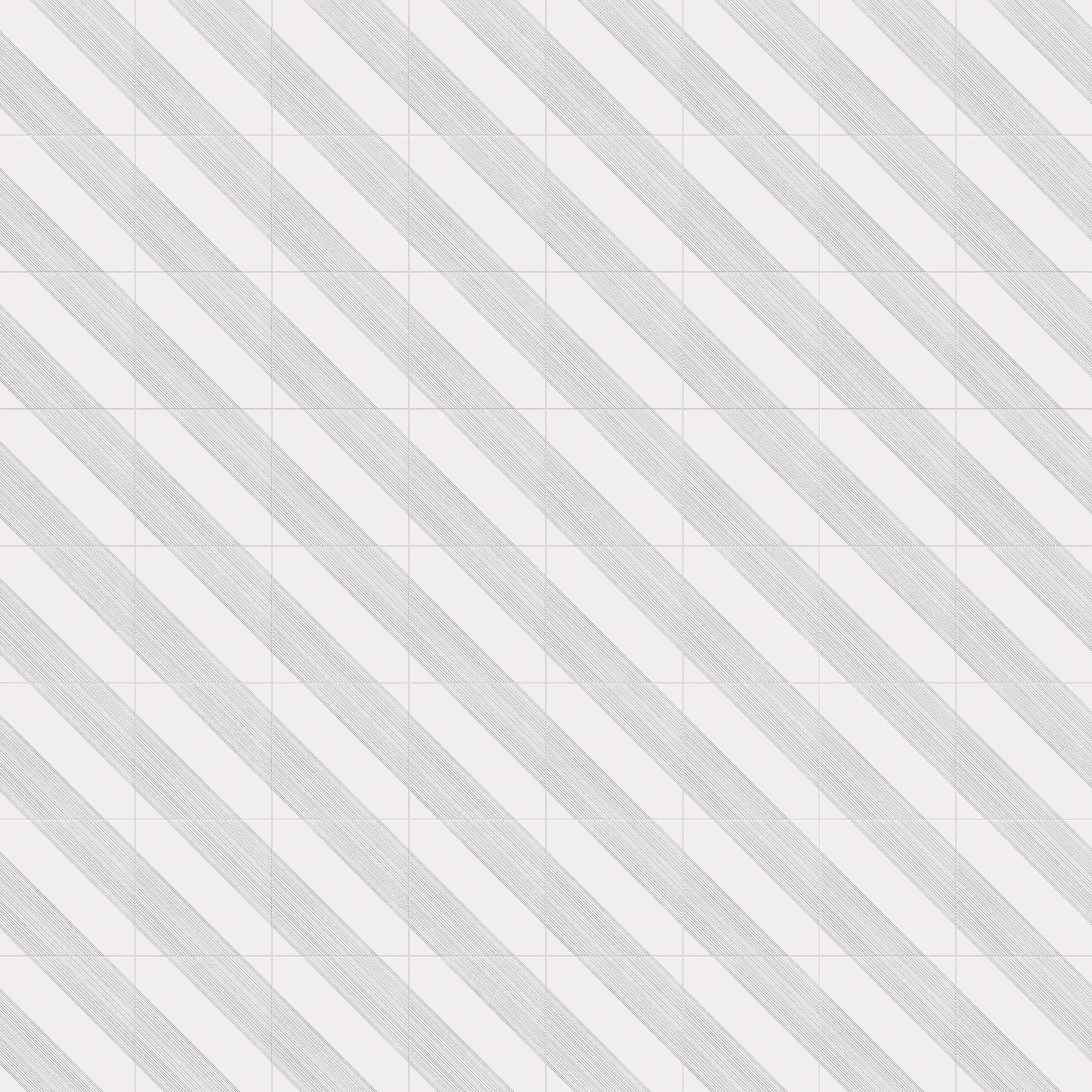 Estelle 12x12 Satin Ceramic Tile in Deco 1 White Silver