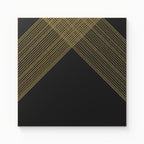 Estelle 12x12 Satin Ceramic Tile in Deco 2 Black Gold