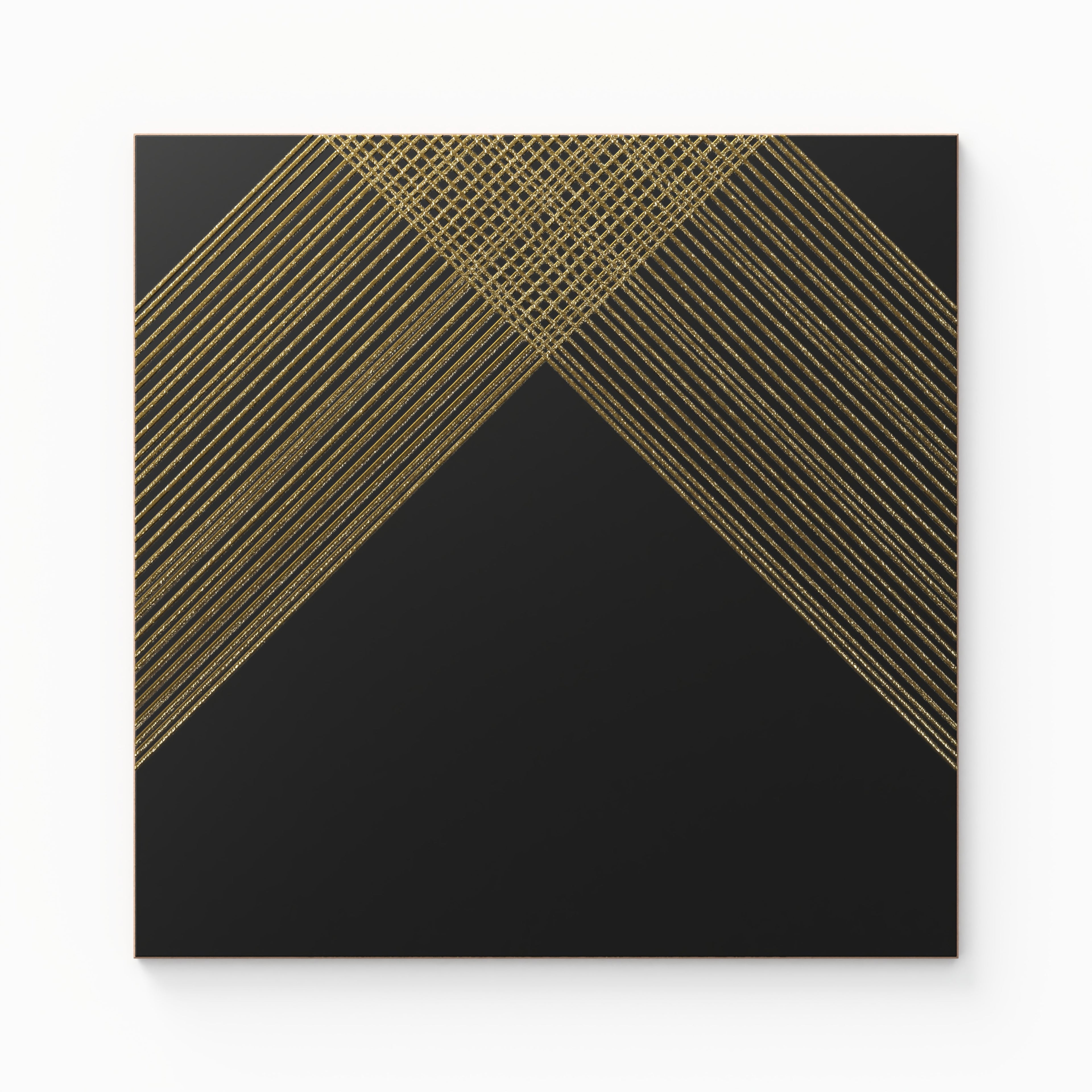 Estelle 12x12 Satin Ceramic Tile in Deco 2 Black Gold