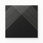 Estelle 12x12 Satin Ceramic Tile in Deco 2 Black Silver