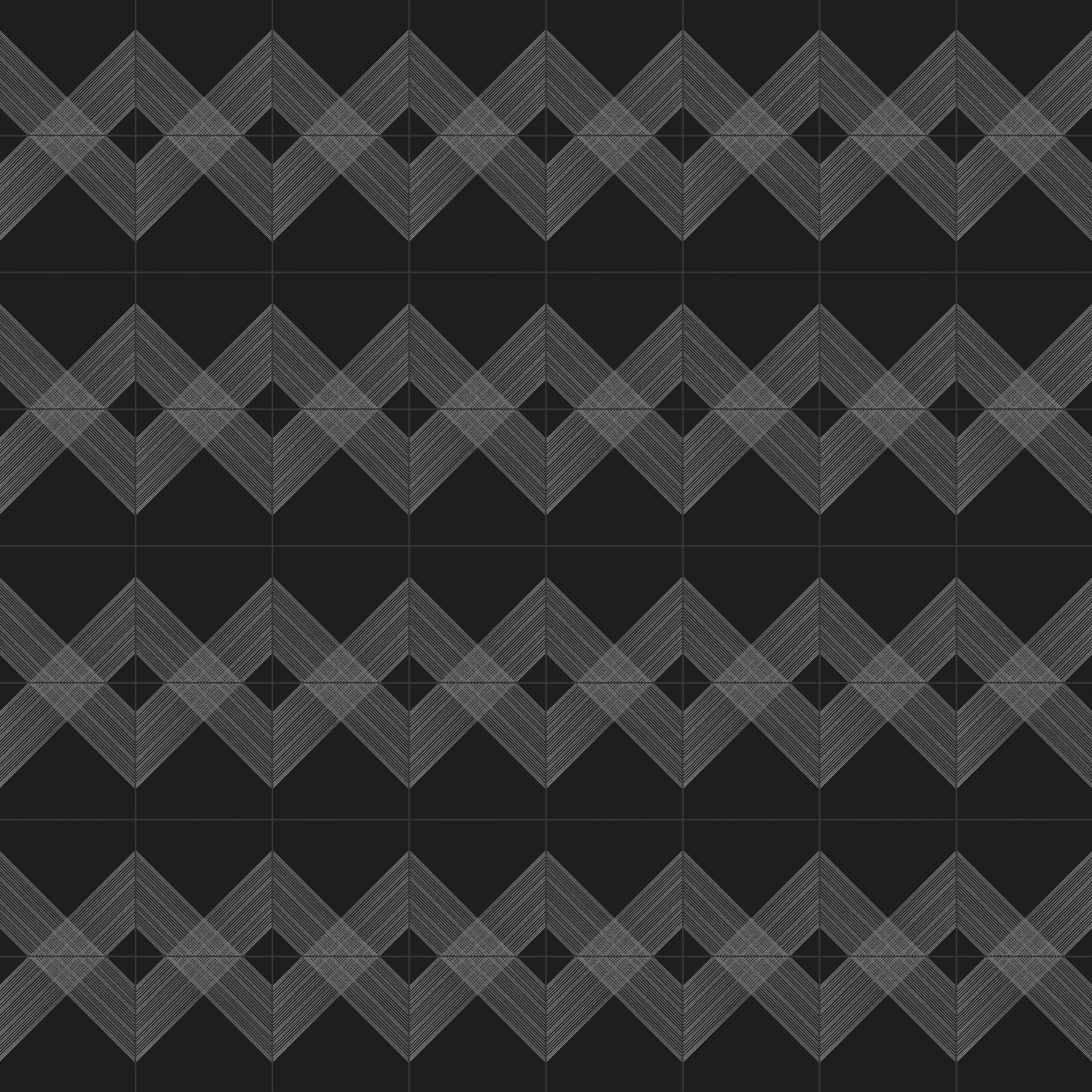 Estelle 12x12 Satin Ceramic Tile in Deco 2 Black Silver