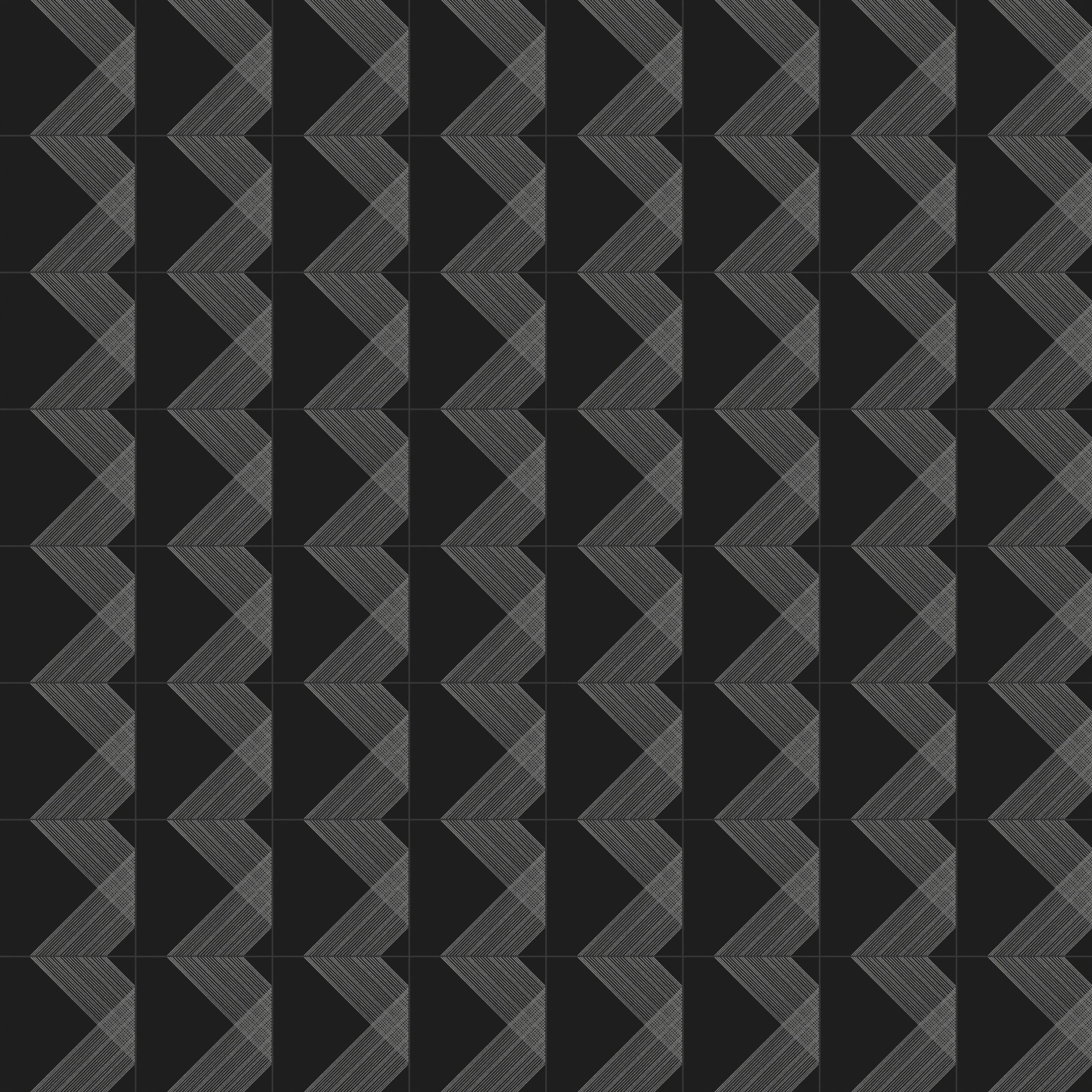 Estelle 12x12 Satin Ceramic Tile in Deco 2 Black Silver