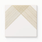 Estelle 12x12 Satin Ceramic Tile in Deco 2 White Gold