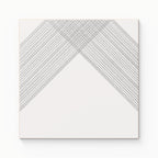 Estelle 12x12 Satin Ceramic Tile in Deco 2 White Silver