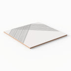 Estelle 12x12 Satin Ceramic Tile in Deco 2 White Silver