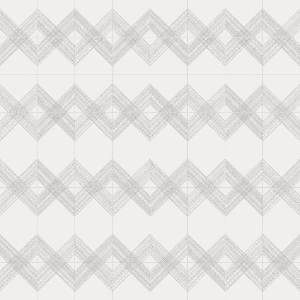 Estelle 12x12 Satin Ceramic Tile in Deco 2 White Silver