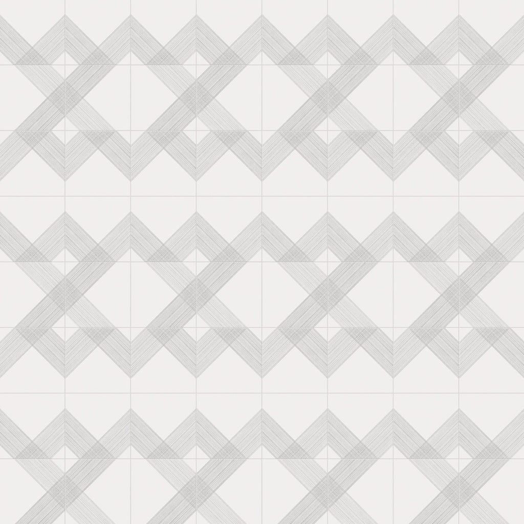 Estelle 12x12 Satin Ceramic Tile in Deco 2 White Silver