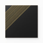 Estelle 12x12 Satin Ceramic Tile in Deco 3 Black Gold
