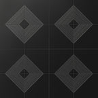 Estelle 12x12 Satin Ceramic Tile in Deco 3 Black Silver