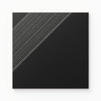 Estelle 12x12 Satin Ceramic Tile in Deco 3 Black Silver