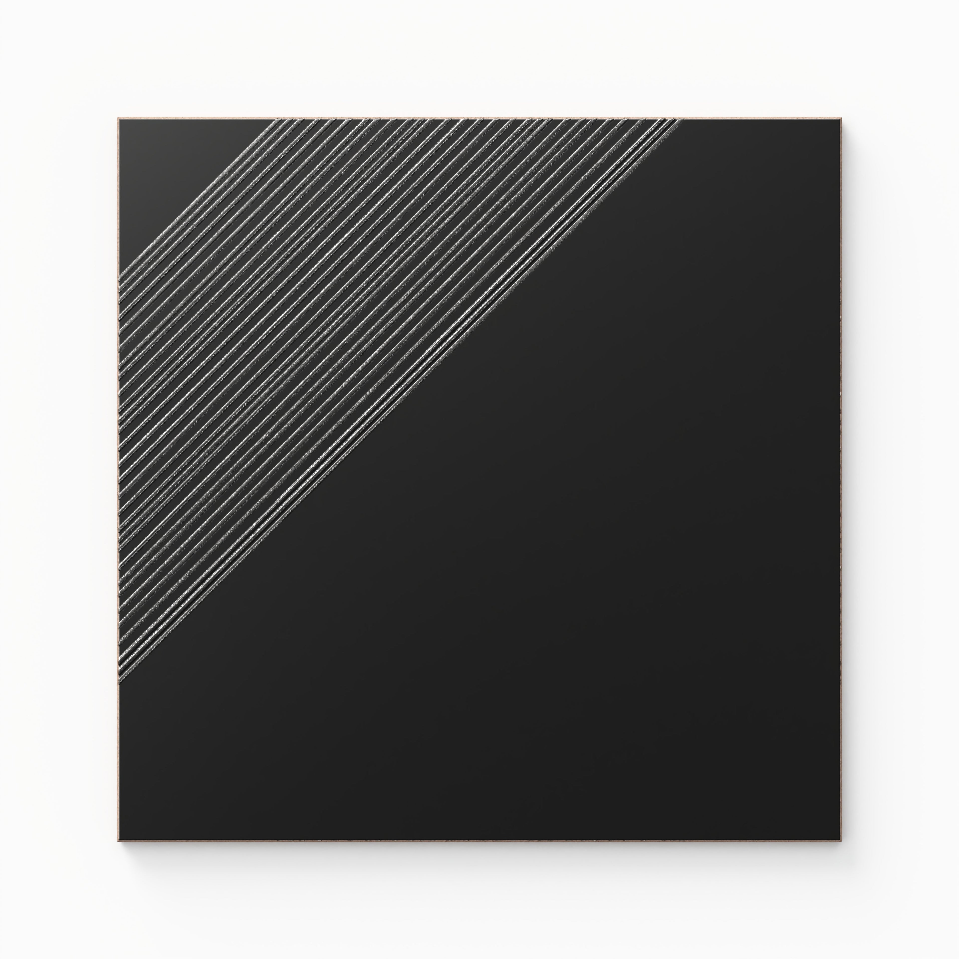 Estelle 12x12 Satin Ceramic Tile in Deco 3 Black Silver