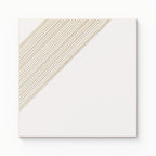 Estelle 12x12 Satin Ceramic Tile in Deco 3 White Gold