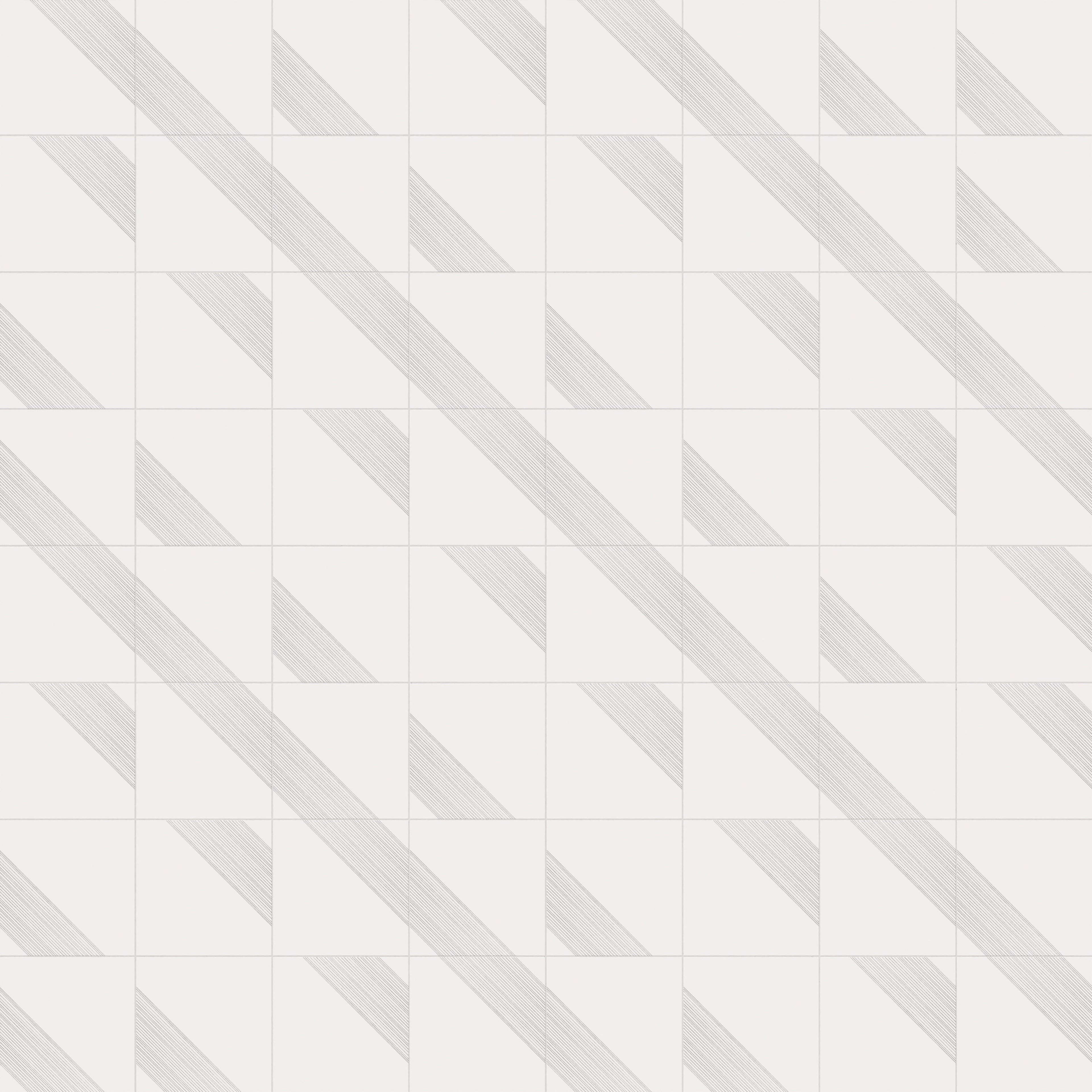 Estelle 12x12 Satin Ceramic Tile in Deco 3 White Silver