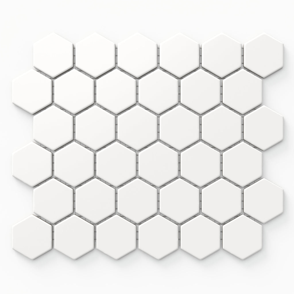 Levi 12x12 Matte Porcelain 2x2 Hexagon Mosaic Tile in White