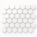 Levi 12x12 Matte Porcelain 2x2 Hexagon Mosaic Tile in White