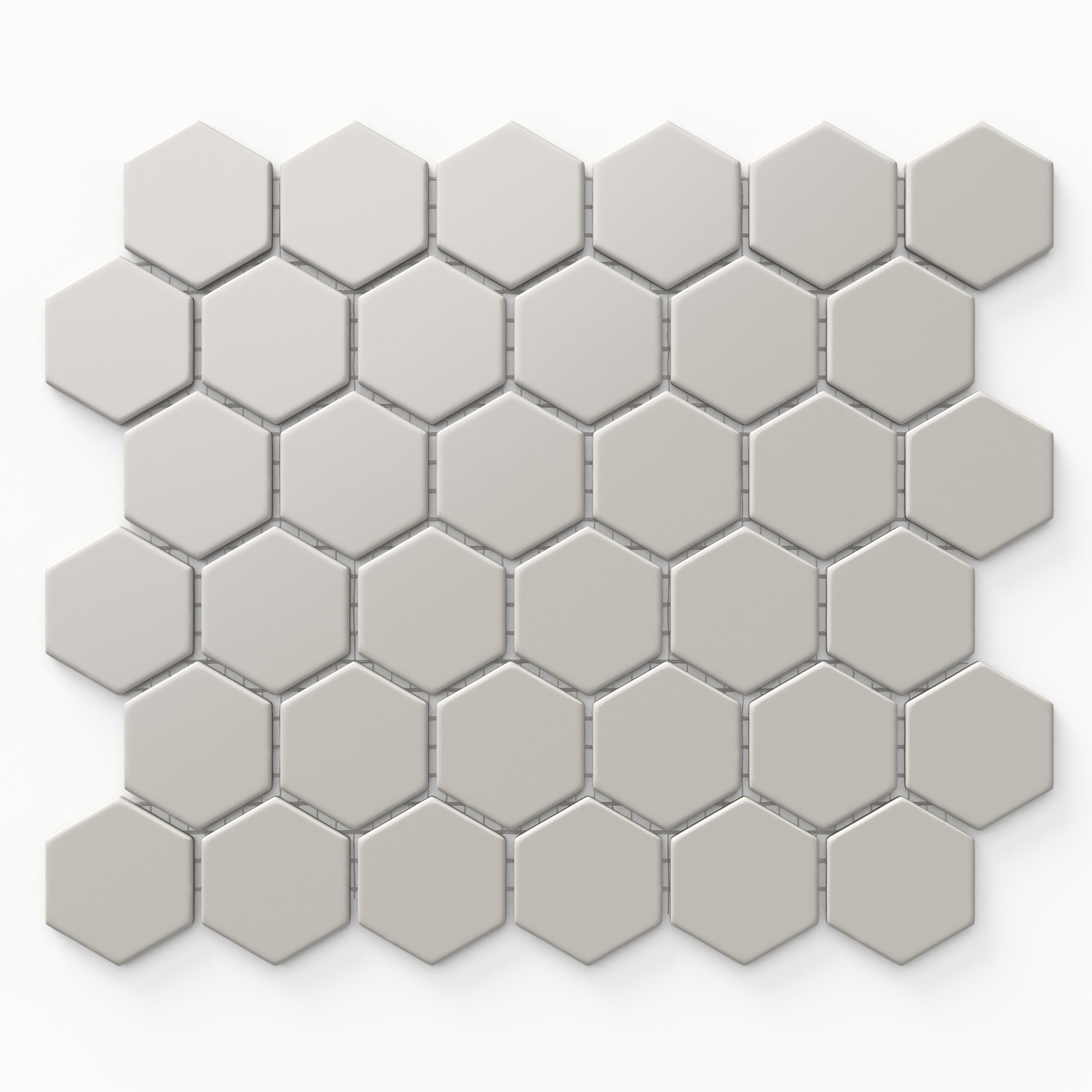 Levi 12x12 Matte Porcelain 2x2 Hexagon Mosaic Tile in Grey