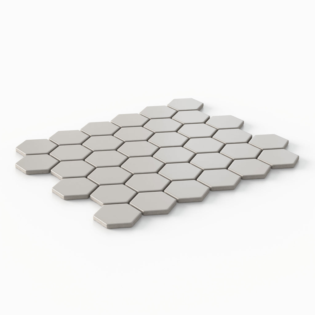 Levi 12x12 Matte Porcelain 2x2 Hexagon Mosaic Tile in Grey