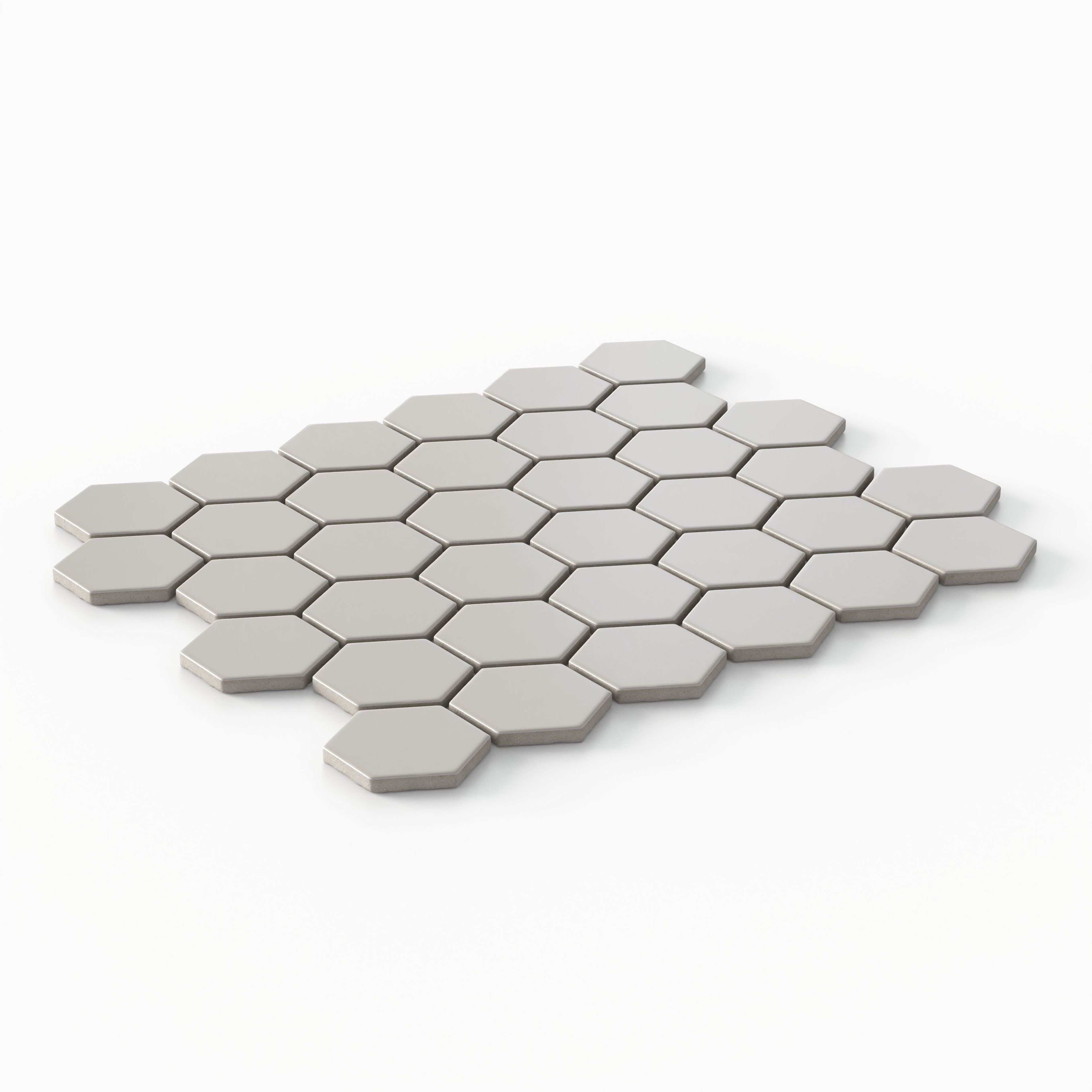 Levi 12x12 Matte Porcelain 2x2 Hexagon Mosaic Tile in Grey