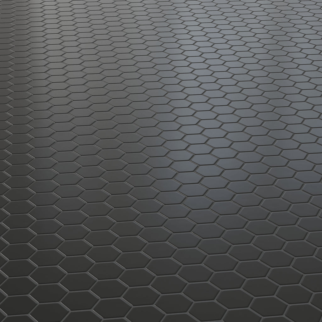 Levi 12x12 Matte Porcelain 2x2 Hexagon Mosaic Tile in Black