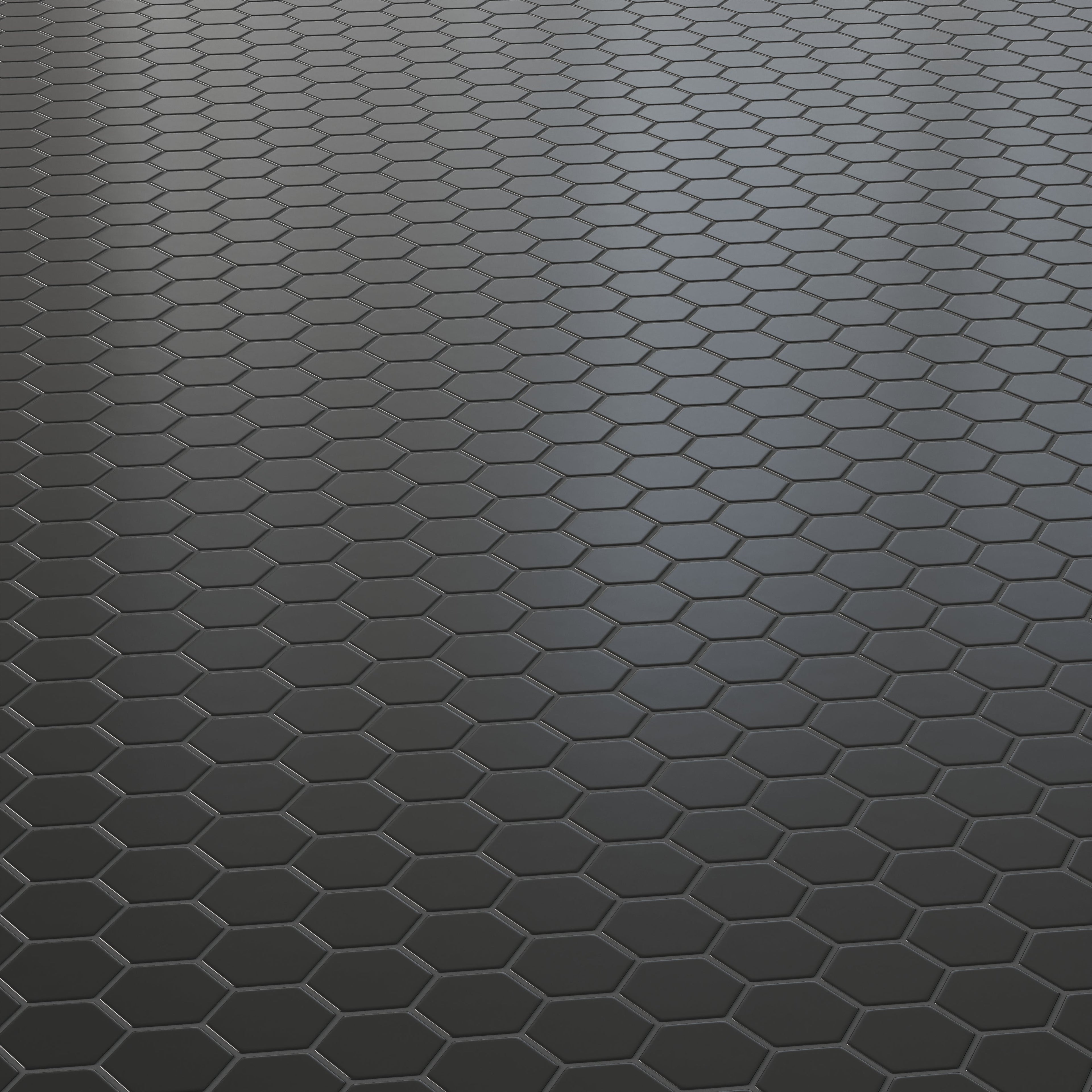 Levi 12x12 Matte Porcelain 2x2 Hexagon Mosaic Tile in Black